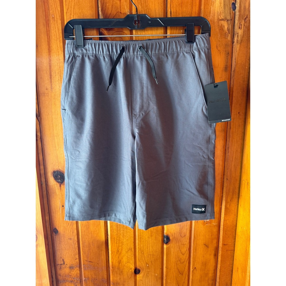 Hurley‎ Kids Phantom Board Shorts Gray 4-WayStretch Quick Dry Size L 12-13 years